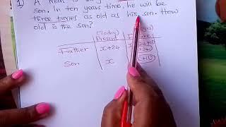 Linear equations. Form 1 Maths