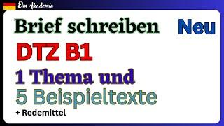 DTZ | telc B1 Briefe schreiben | Deutschprüfung | A2 | B1 #deutschlernen