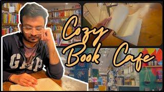 A day in a cozy book cafe in the US  VLOG