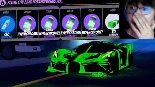 COPS CAN'T STOP ME FROM GETTING HYPERGREEN LEVEL 5 IN ROBLOX JAILBREAK...