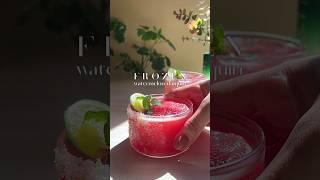 Frozen Watermelon Daiquiri - Full recipe on Instagram and TikTok. #mocktail #beverage #homecafe