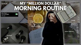 My 5AM "MILLION DOLLAR" Muslimah morning routine for focus and success in 2025