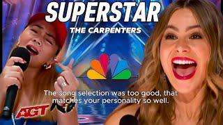 BRILLIANT VOICE] Filipino  Singer Sings CARPENTERS/SUPERSTAR /STANDING OVATION/Judges Amazed her