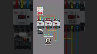 Star Delta Motor Starter power wiring and control diagram