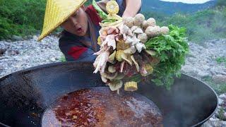 5 pounds of big rooster, with more than 100 hot pot skewers