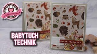 Babytuch Technik | Stempeltechnik | Niedliches Papier