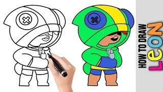 How To Draw Leon  Brawl Stars  Cute Easy Drawing Tutorial For Beginners Step By Step  Kids