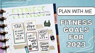 PLAN WITH ME | FITNESS GOALS SHEET | THE HAPPY PLANNER | RONGRONG
