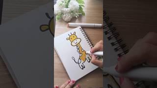 How to draw a giraffe#art #drawing #shorts