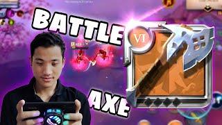 6.0 Battle axe 🪓 fight in the mist , cheap build but strong  ||  Mobile gameplay -Albion Online