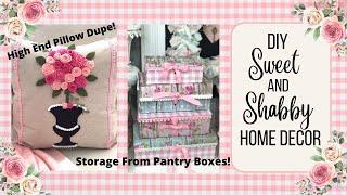 High End Pillow Dupe using Felt • Pretty Storage from Pantry Boxes • Cabinet Door to Serving Tray