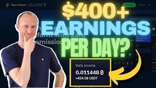 Stormgain Mining Review – $400+ Passive Earnings Per Day? (Yes, BUT Not for All)