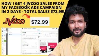 How I get 4 JVzoo sales from my Facebook Ads campaign in 2 days - Total sales $72.99!