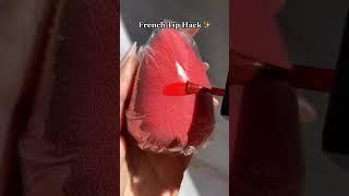 Beauty blender French tips hacks 🫶#youtube #angeldevilvlog #shorts #nailart #hacks #beautytips