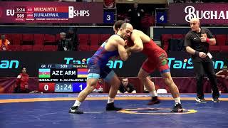 Repechage GR - 77 kg: E. MURSALIYEV (AZE) v. A. JULFALAKYAN (ARM)