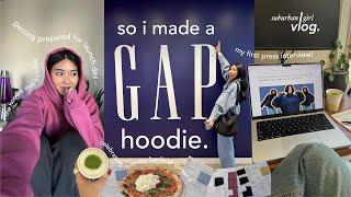 I DESIGNED a HOODIE with GAP!? 🪡 | launch day, feeling stuck & celebrating with family