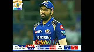 last over drama DC VS MI