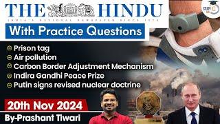 The Hindu Newspaper Analysis | 20 Nov 2024 | Current Affairs Today | Daily Current Affairs | StudyIQ