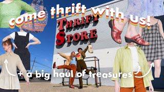 Come Thrift With Me for SPRING! (ft. @KathleenIllustrated) | + a big try on haul