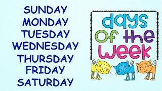 Days of the Week || With spellings|| Slow Version for Kids to learn Spellings Easily||Days in a week