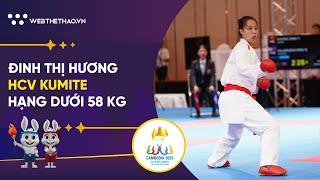 Đinh Thị Hương giành HCV Karate Kumite dưới 68kg sau khi hạ đối thủ Philippines | SEA Games 32