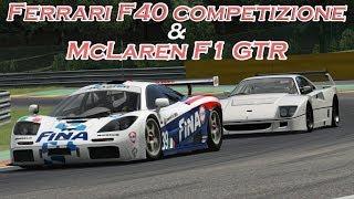 Ferrari F40 Competizione vs McLaren F1 GTR at Spa / Assetto Corsa