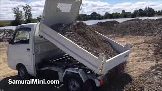 Suzuki Carry Dump Truck with Heavy Load of Stone over 1600 Pounds!