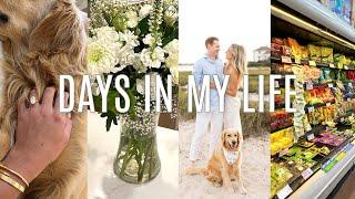 VLOG: back home as fiancés !! engagement photo shoot, big grocery shop, etc.