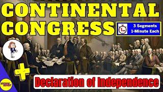 Continental Congress & Declaration of Independence - 1 Minute Overviews