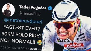 Mathieu van der Poel 60KM Solo was HILARIOUS