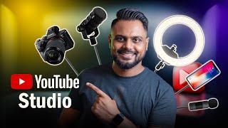 අඩු වියදමකින් YouTube Studio එකක් හදමු Camera | Light | Mic and More