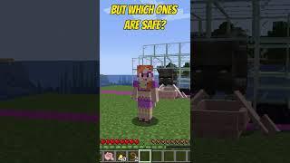DID YOU KNOW? Safety test for all dangerous Minecraft mobs in boats  - R #minecraft #shorts