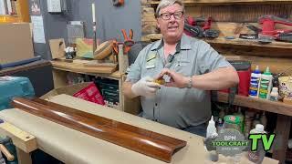 French Polishing a Piano Fallboard with Rustins