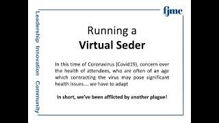 Running a Virtual Seder (using Zoom)