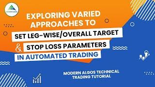 Approaches to Set Leg-wise/Overall Target & SL in Automated Trading | Diverse Scenarios Explained