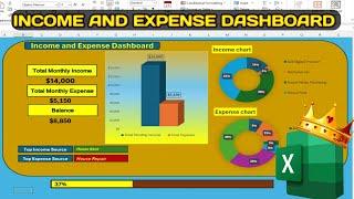 How to Track Your INCOME & EXPENSES in Excel | Dashboard