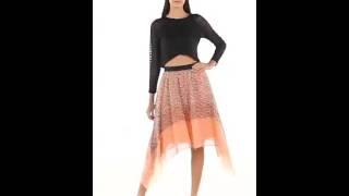 109 F Black Blouse / 109 F Blush Handkerchief Skirt