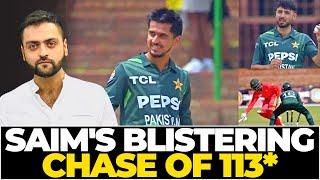 Saim Ayub Blistering Chase of 113 runs out of 146 | Pakistan vs Zimbabwe 2nd ODIx`