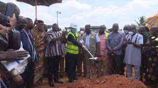 GLOBALink | Chinese company kicks off road project construction in Ghana