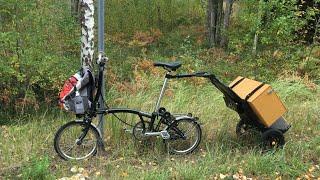 Brompton and Burley Travoy bicycle trailer