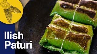 Ilish Macher Paturi | Shorshe diye Ilish Macher Bhapa Recipe | Bengali Hilsa Steamed in Banana Leaf