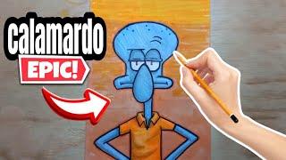 como dibujar  a CALAMARDO | drawing video camalardo | bob esponja