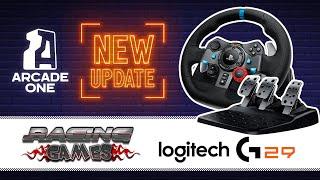 ARCADE ONE: NEW UPDATE - Part 1 Are the 140+ Racing Games Plug and Play with the Logitech G29 Wheel?