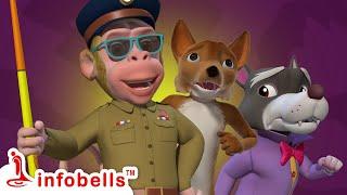 Super Police Koti Mama - Animal Games Challenge | Telugu Rhymes and Cartoons | Infobells