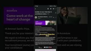 Accenture Rejection Mail ||2023 recruitment ||