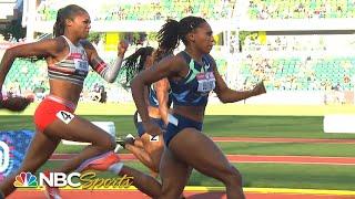 Aleia Hobbs false-starts...or does she? Javianne Oliver wins 100m semi at Olympic Trials