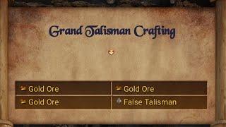 Grand Talisman Craft, 3 Gold Ore, False Talisman, Treasure of Nadia