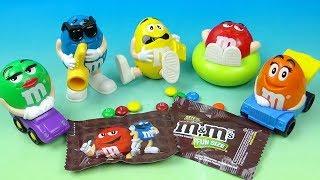 1997 M&M's Candy Dispensers Set of 5 Burger King Collectibles Video Review