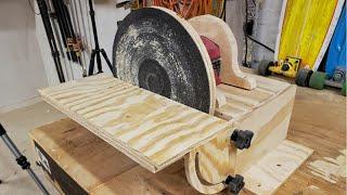 "A little bit terrifying"  Disk Sander From a Circular Saw Experiments Pt 2