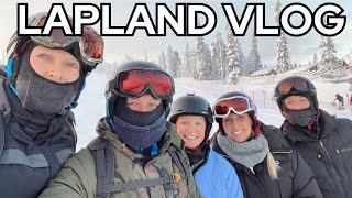 LAPLAND VLOG | Christmas in Finland | Family Skiing Trip in Log Cabin